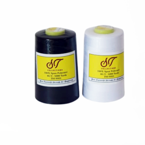 Polyester Sewing Machine Thread Black & White (2PCS Set) – 5000 Yards Each, 100% Spun Polyester