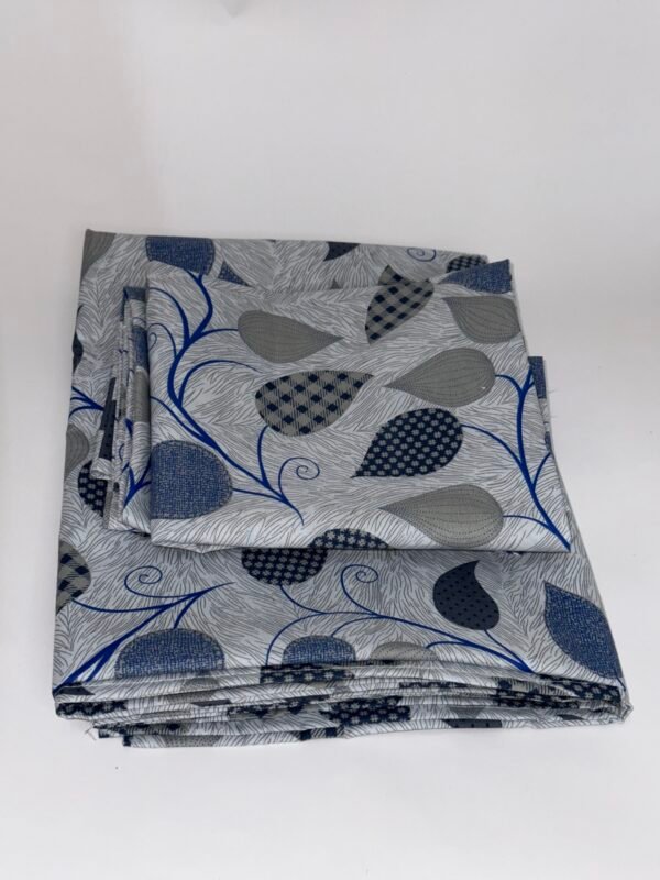King Size Cotton Flat Bedsheet (270x240 cm) with 2 Pillowcases – Leaf Pattern, Soft & Breathable Fabric