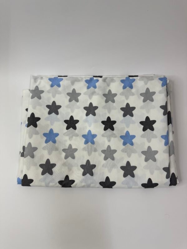 Generic King Size Flat Cotton Bedsheet 270x240cm with 2 Pillowcases 144 TC Star Print
