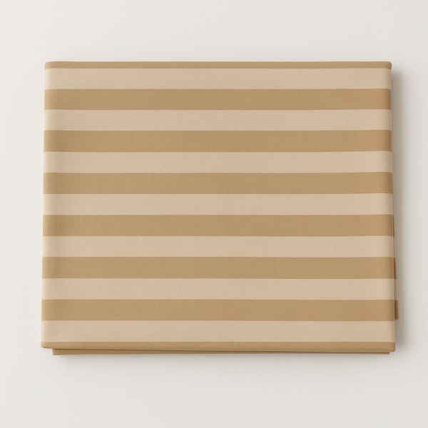 King Size 240x260 cm Flat Bedsheet with 2 pillowcases Brown Strip
