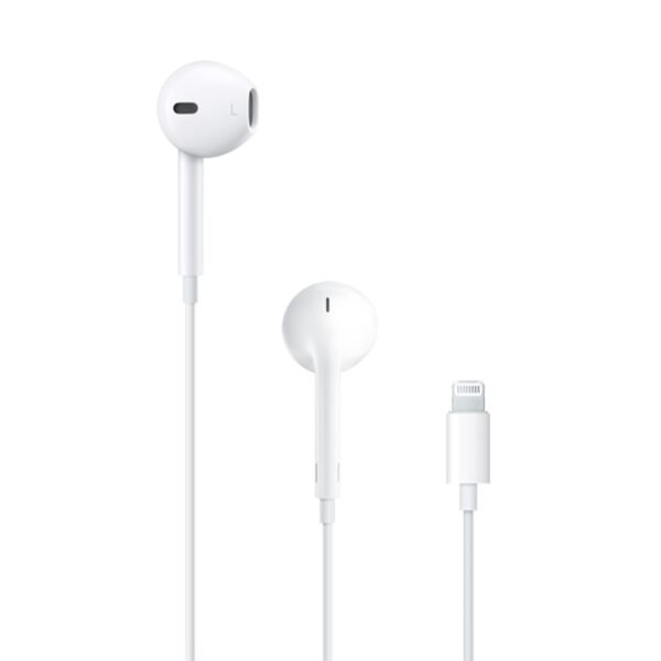 Wired In-Ear Headphones with Mic and Lightning Connector– White