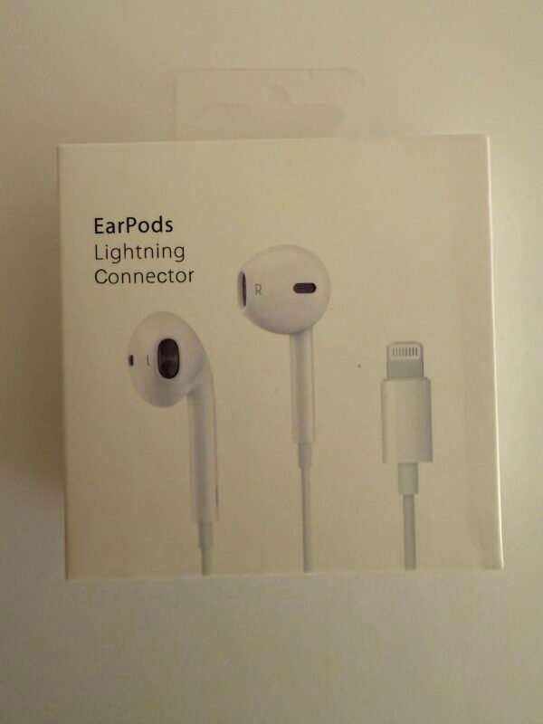 Wired In-Ear Headphones with Mic and Lightning Connector– White