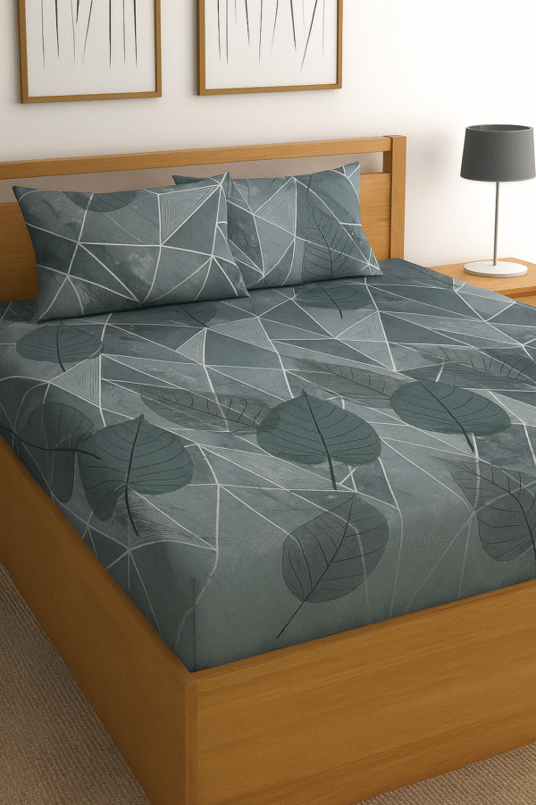 King Size Flat Bedsheet 250 x 240 cm with 2 Pillowcases – 125 GSM Soft Microfiber – Durable & Comfortable for All Seasons