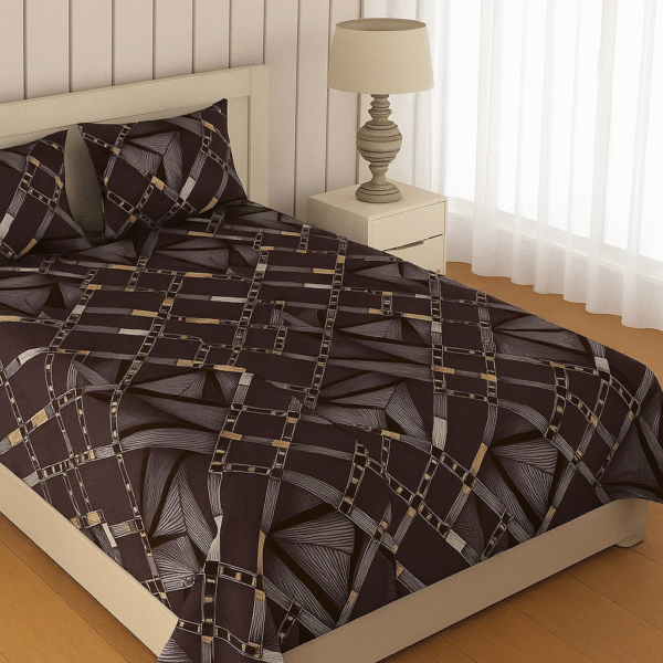King Size Flat Bedsheet 250 x 240 cm with 2 Pillowcases – 125 GSM Soft Microfiber – Durable & Comfortable for All Seasons